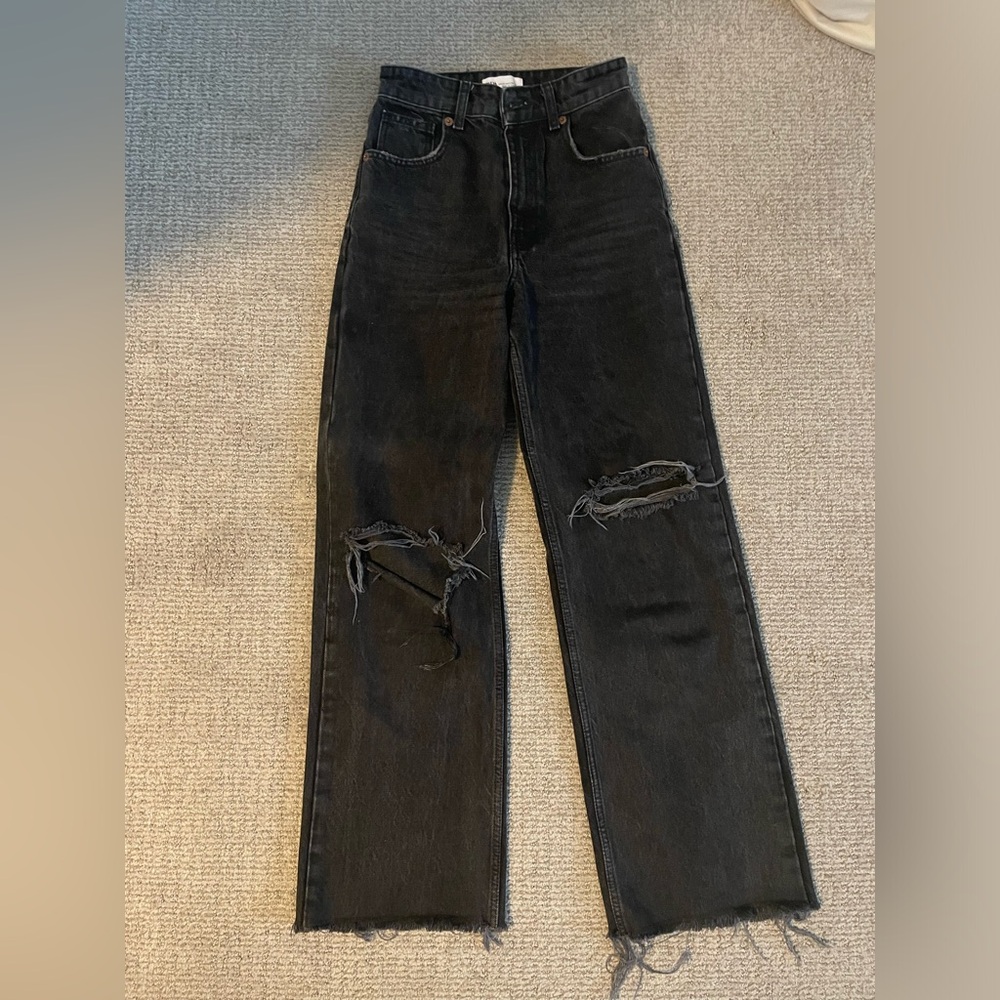 wide leg zara jeans